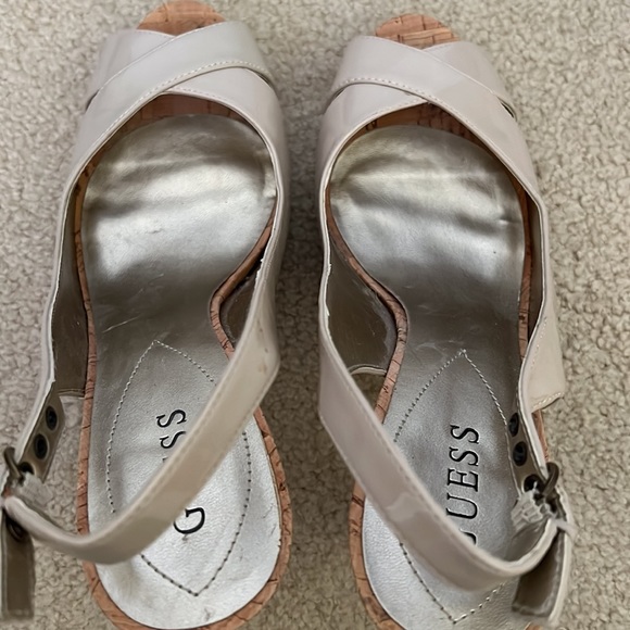 Guess Morissa Nude slingback heels with cork platform and heel - Picture 6 of 8